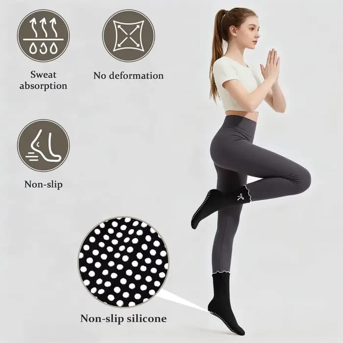3 paires de chaussettes de yoga pour femmes