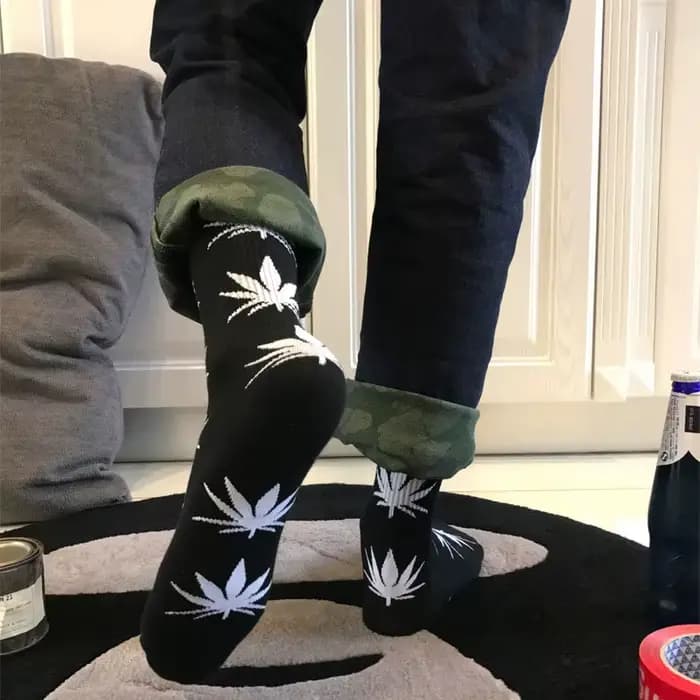 Chaussettes unisexes feuilles d'érable à la mode Harajuku décontracté affaires Verstaile