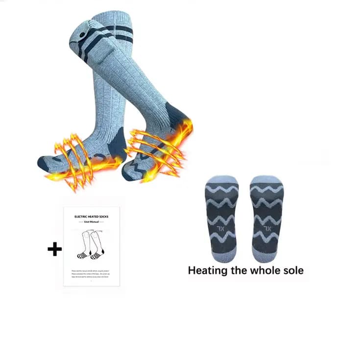 Chaussettes chauffantes USB avec 4 niveaux de chauffage