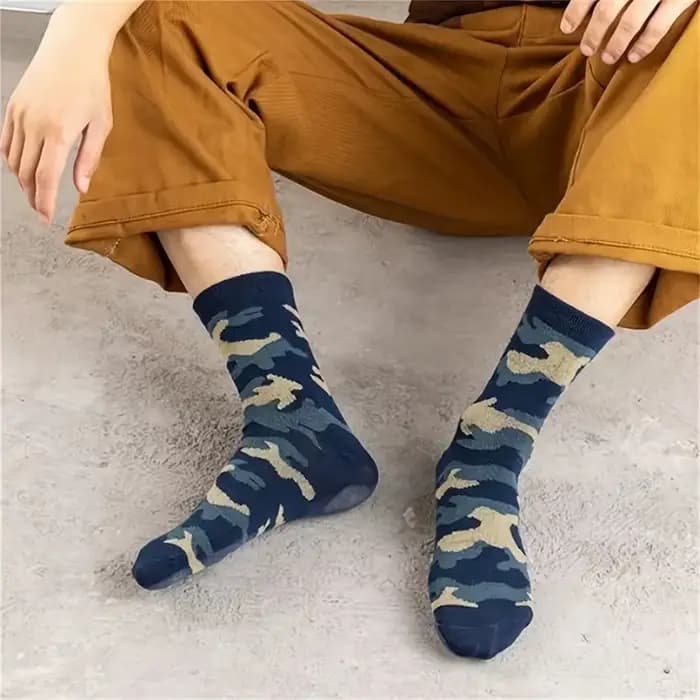 3/12 paires de chaussettes mi-tube camouflage pour hommes