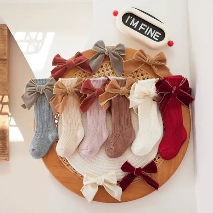 Citgeett-Chaussettes longues et douces pour bébé fille