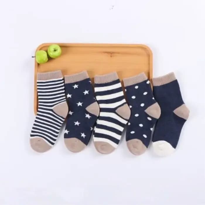 Chaussettes Courtes à Rayures et à Pois pour Bébé Garçon et Fille