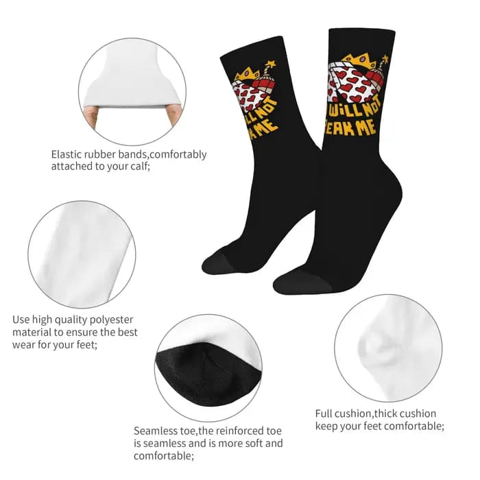 Funny Sock Dungeon Crawler Carl 1 Chaussettes pour hommes avec motif imprimé de qualité vintage, chaussettes fantaisie pour hommes
