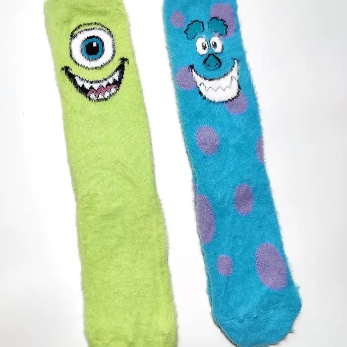 Chaussettes Disney amusantes en velours et fourrure de vison pour femmes