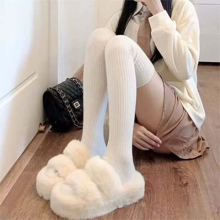Femmes chaussettes longues cachemire