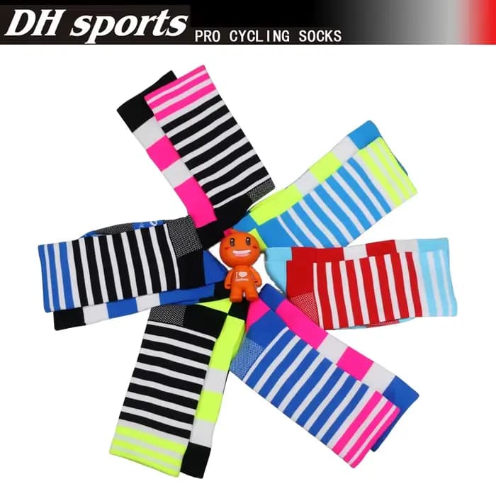 DH SPORTS chaussettes de cyclisme professionnelles meilleur funky respirant mèche route vélo Sport Compression