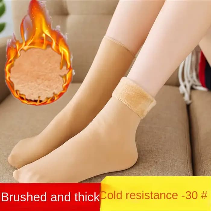 Chaussettes chaudes en velours pour femme