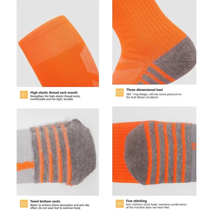 Loogdeel 1 paire de chaussettes de sport respirantes à compression pour garçons et filles