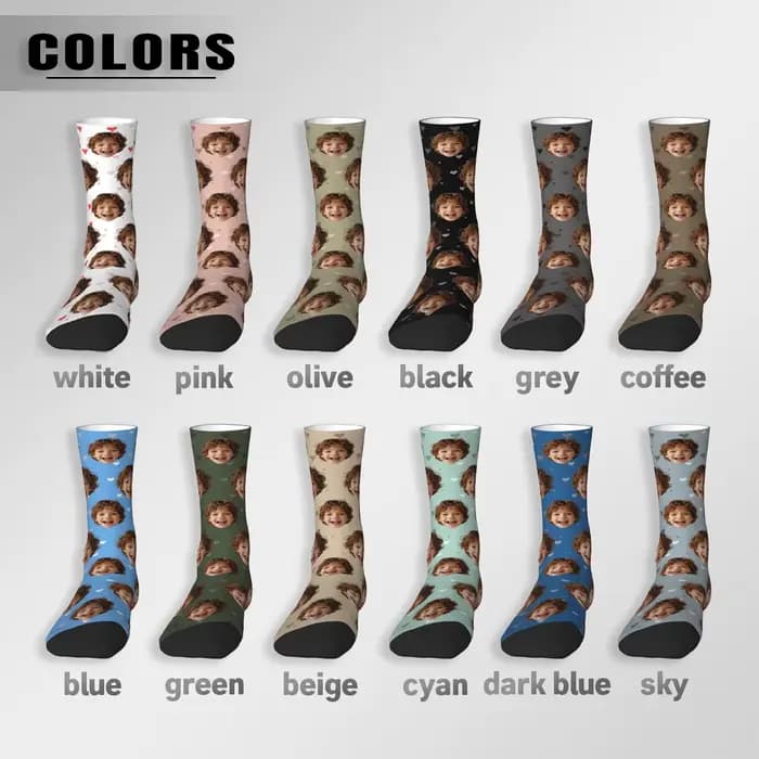 Chaussettes personnalisées en forme de visage