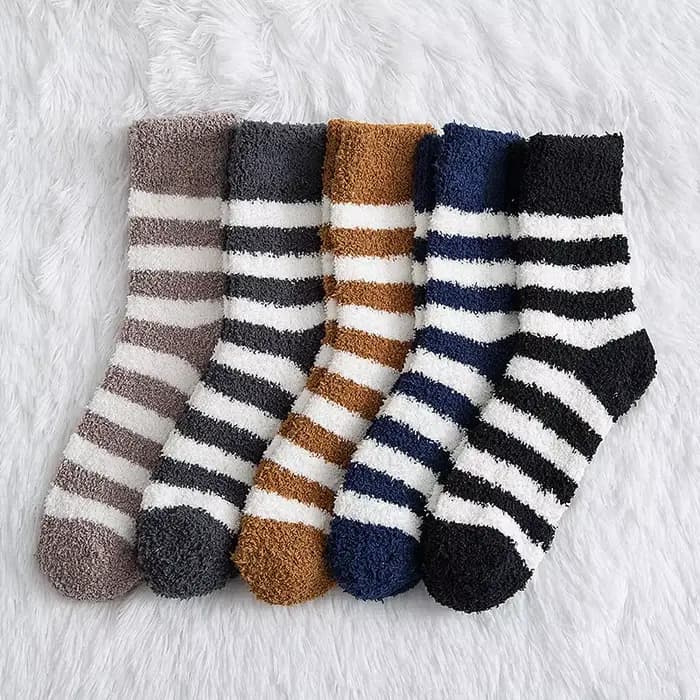 Chaussettes rayées hommes doux homme