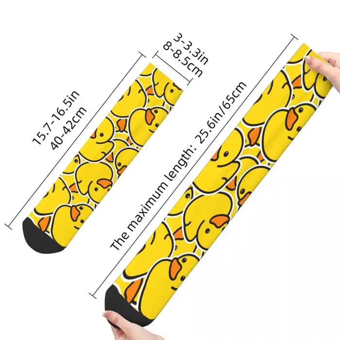 Chaussettes de canard jaune décontractées pour hommes et femmes