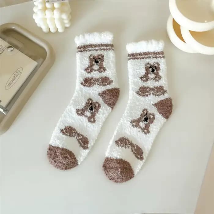 Chaussettes de couchage en velours pour femmes