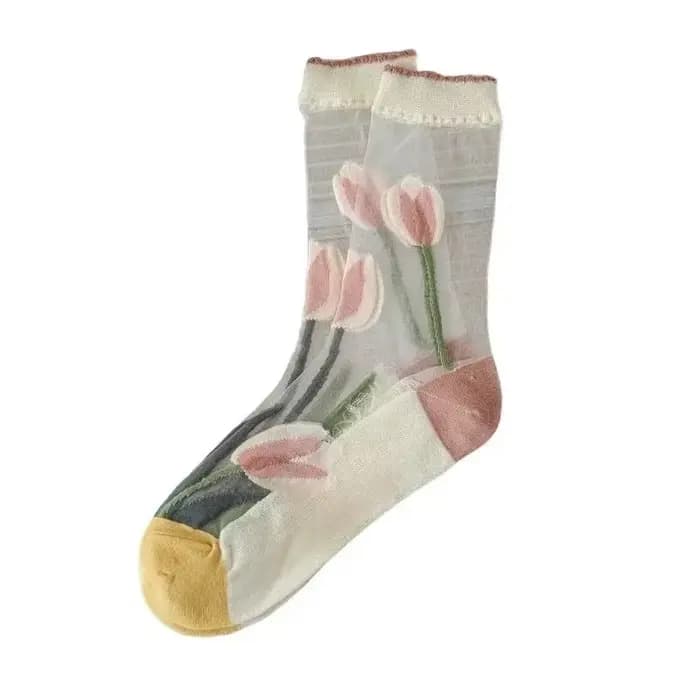 Chaussettes de mode pour femmes été respirant