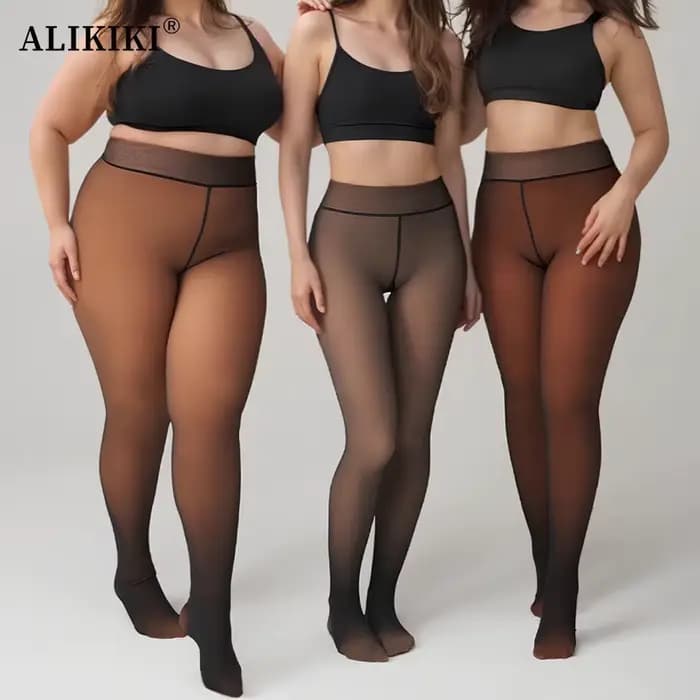 Collants thermiques doublés polaire