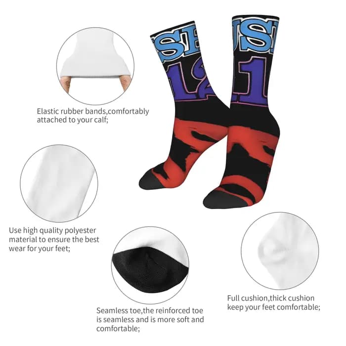 Rush Rock Band chaussettes bas décontractés