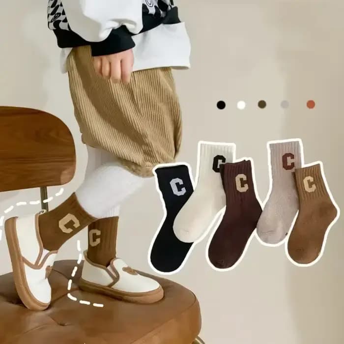 Chaussettes de sport chaudes en coton pour enfants