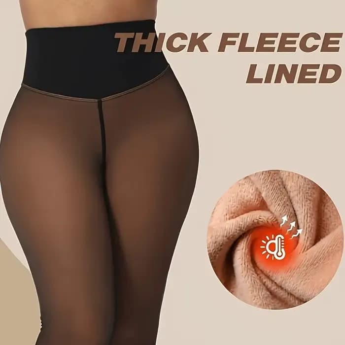 Collants thermiques grande taille pour femmes