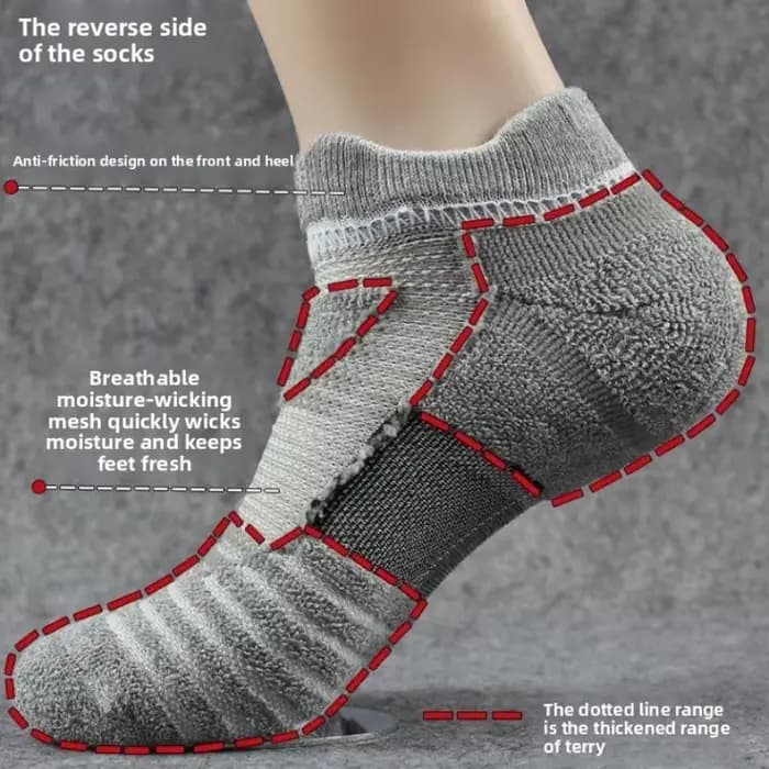 6 paires de chaussettes de compression de basket-ball pour hommes, chaussettes de sport respirantes avec semelle rembourrée, antidérapantes à haute élasticité pour l'entraînement et la course à pied