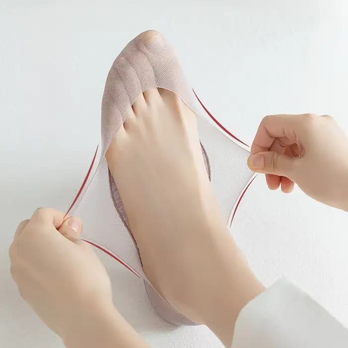 Chaussettes bateau en soie glacée