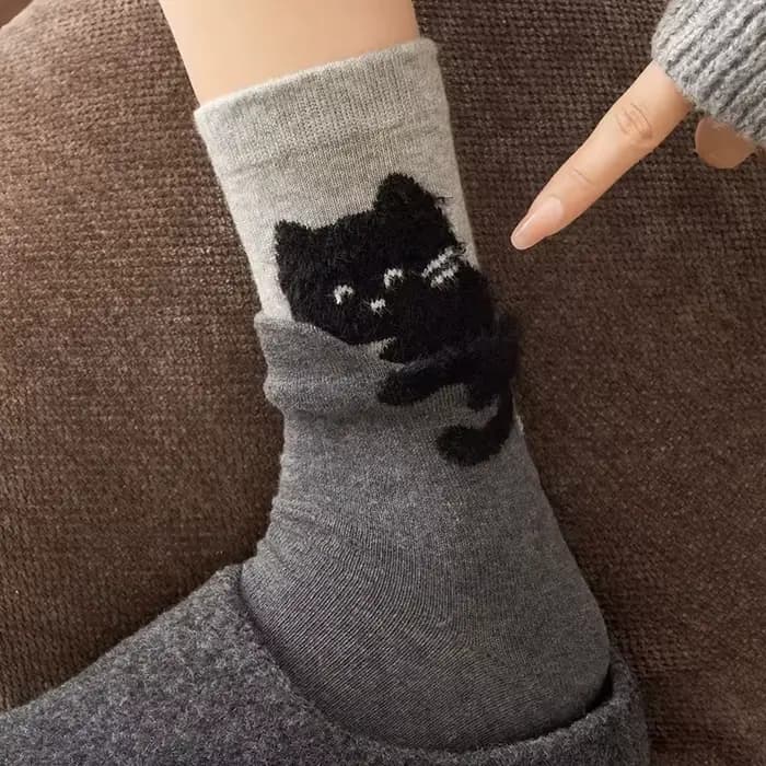 Mignon coton petit chat chaussettes drôle 3D chaton chiot oeuf boule