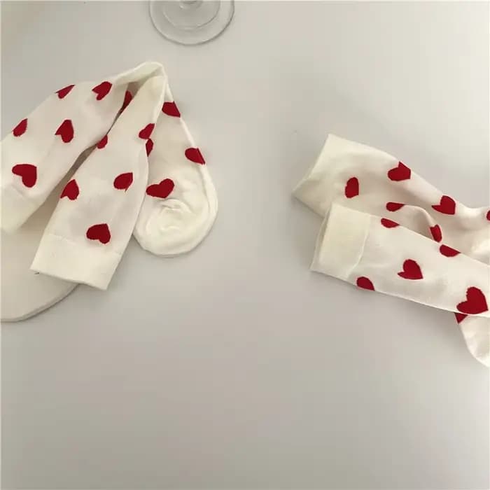 Drôle aimant coeur rouge motif coton hommes équipage chaussette rue marée
