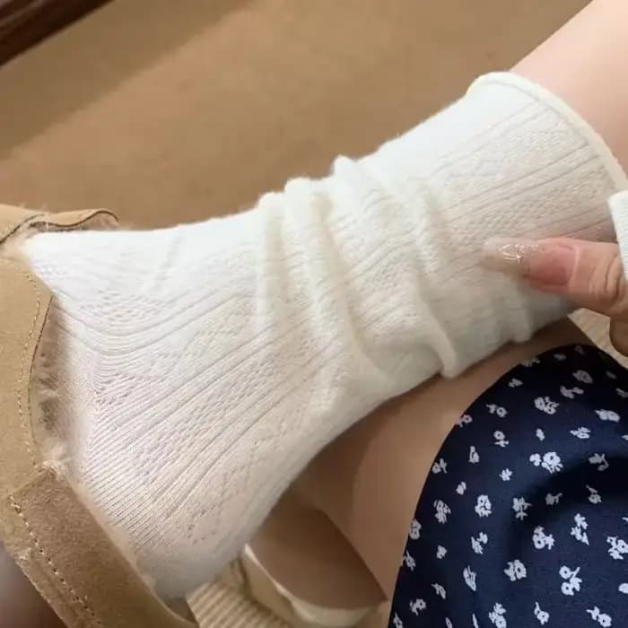 Chaussettes pour femmes noires et blanches