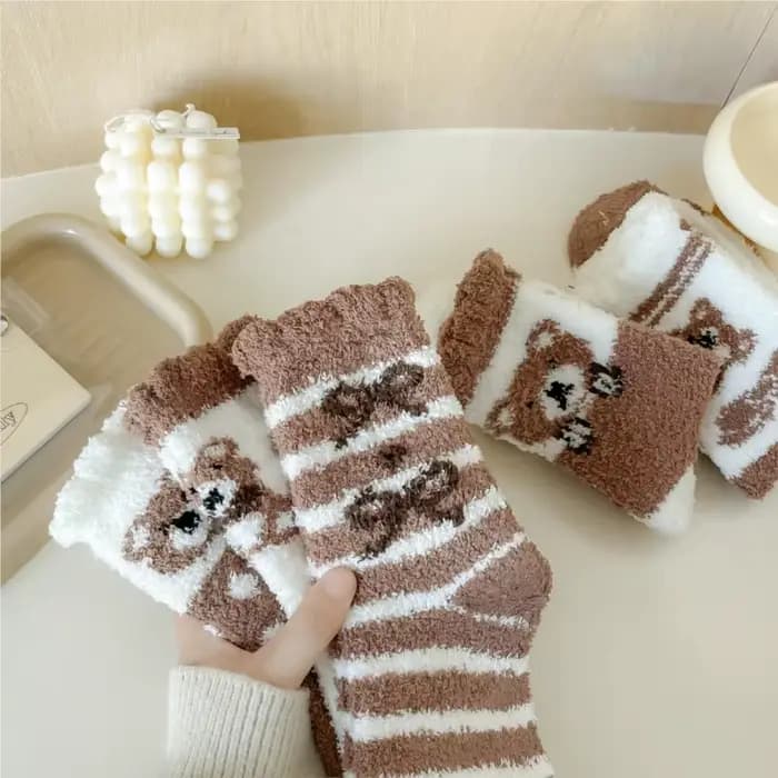 Chaussettes de couchage en velours pour femmes