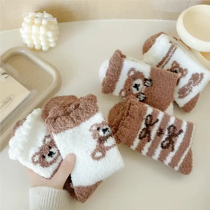 Chaussettes de couchage en velours pour femmes