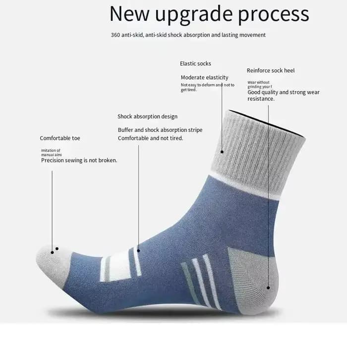 Chaussettes rayées en pur coton pour hommes