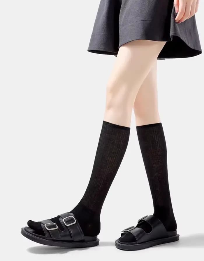 Chaussettes côtelées amples