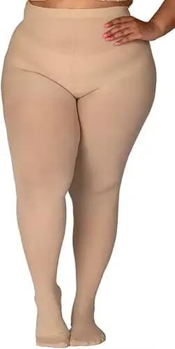 Collants Sexy surdimensionnés pour femmes, couleur unie, lisse, Extra grande élasticité, grande taille, taille haute, chaussettes longues, M-6XL