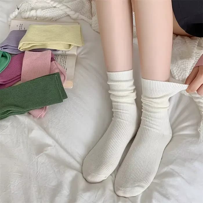 Nouvelles chaussettes pour femmes respirant plaine basique Simple filles équipage