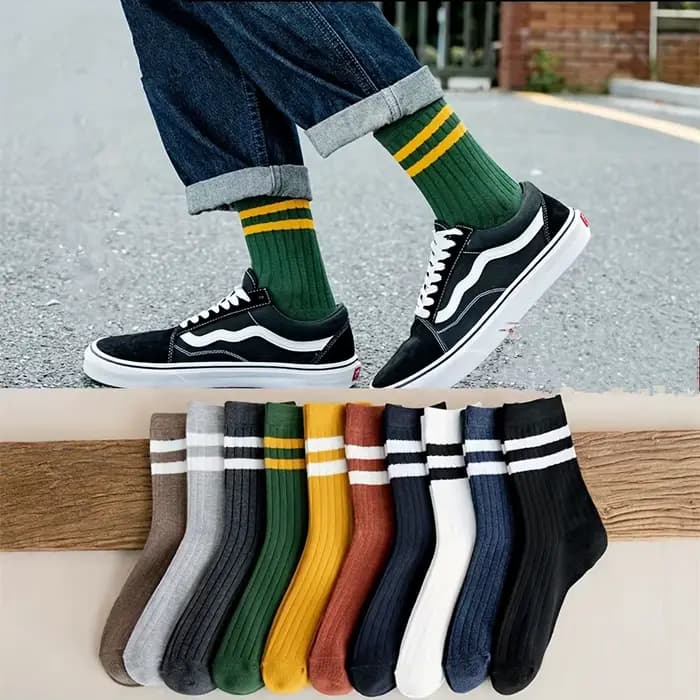 5 paires de chaussettes d'automne et d'hiver pour hommes
