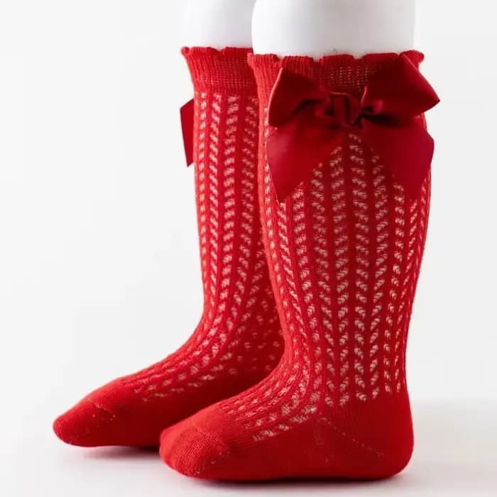 Chaussettes rouges de noël pour bébé