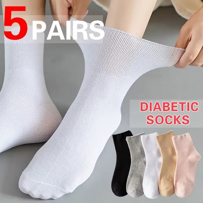 5 paires de chaussettes pour diabétiques sans liaison pour femmes enceintes et personnes âgées