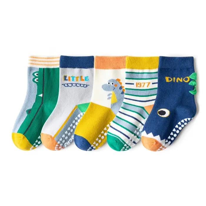 5 paires de chaussettes antidérapantes pour enfants