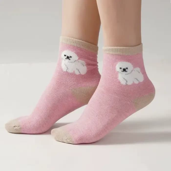 Chaussettes mi-mollet 100% coton pour femmes