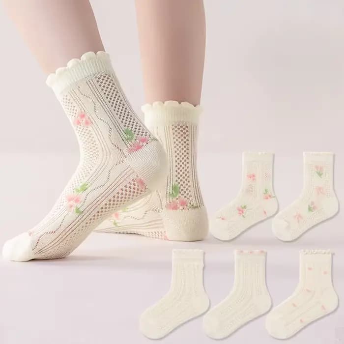 5 paires de nouvelles chaussettes pour bébé en maille sans couture