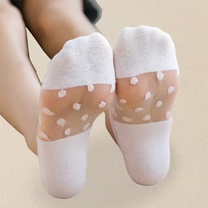 5 paires de chaussettes à motifs à pois pour femmes