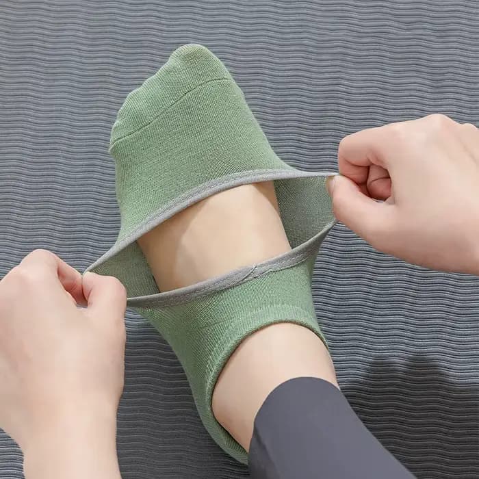 1 paire de chaussettes de yoga et de pilates avec grip pour femmes