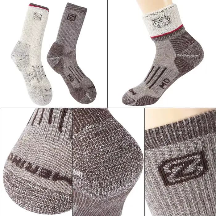 ALWOOD-Chaussettes thermiques en laine mérinos pour hommes et femmes, chaussettes optiques, randonnée, trekking, ski, rinçage, équipage, chaud, hiver, froid, neige, 2 paires