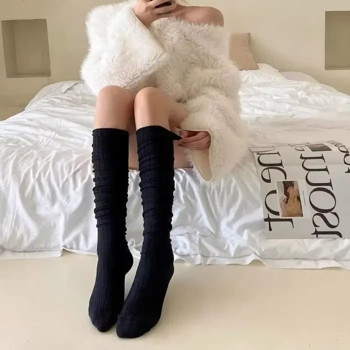 Bas de printemps longueur genou pour femmes