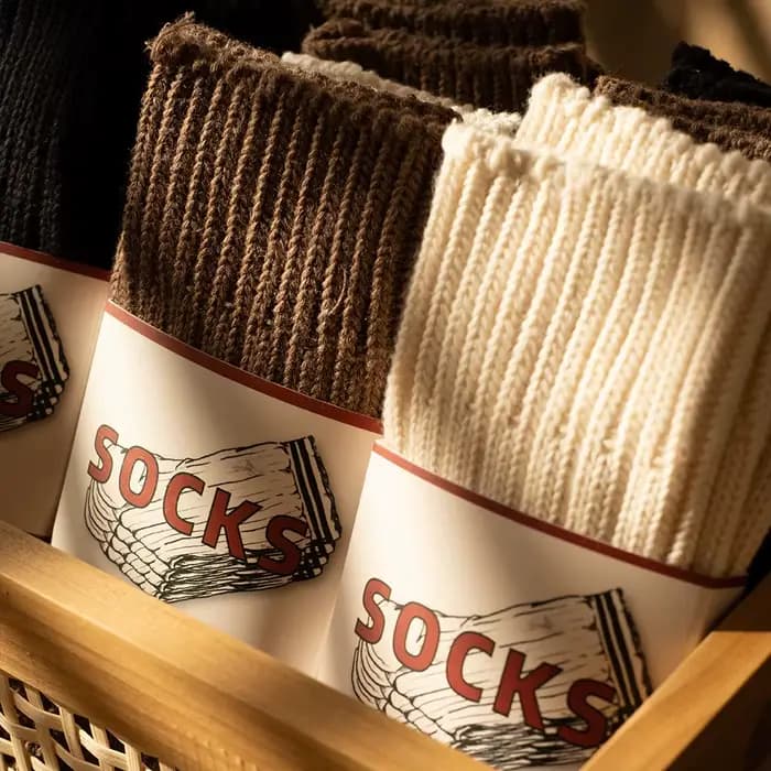 Chaussettes rétro blanches pour hommes
