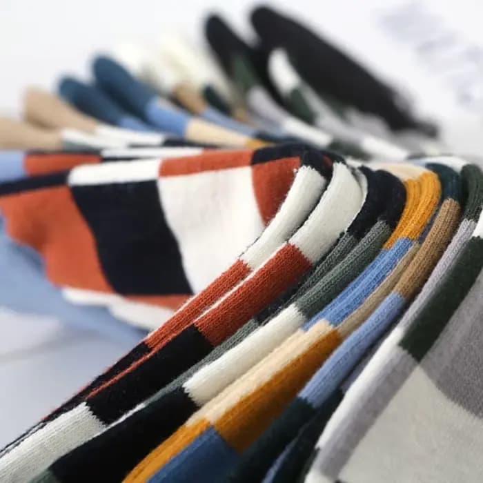 Lot de 5 paires de chaussettes pour hommes en coton peigné