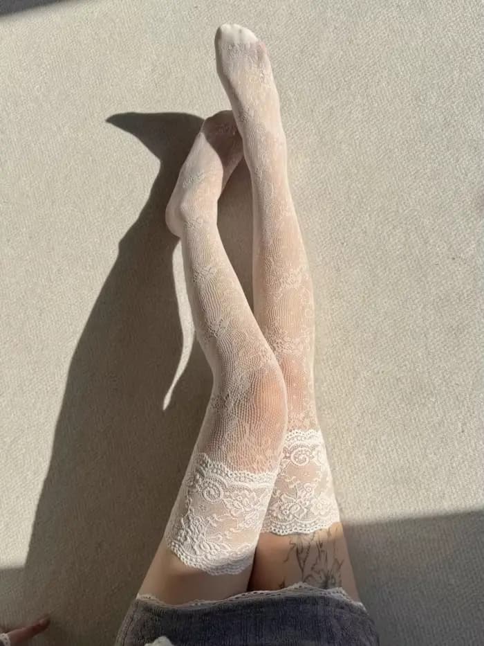 Bas résille en Nylon pour femmes