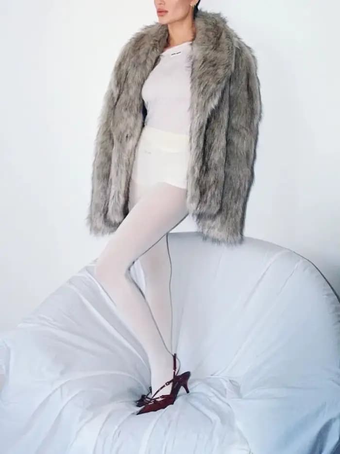 Kave-Collants blancs opaques pour femmes