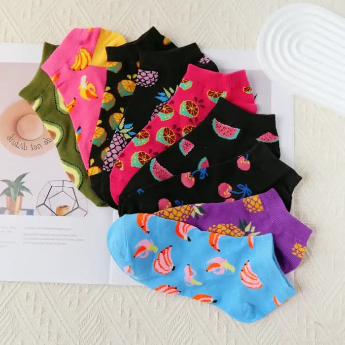 Chaussettes femme, design fruit