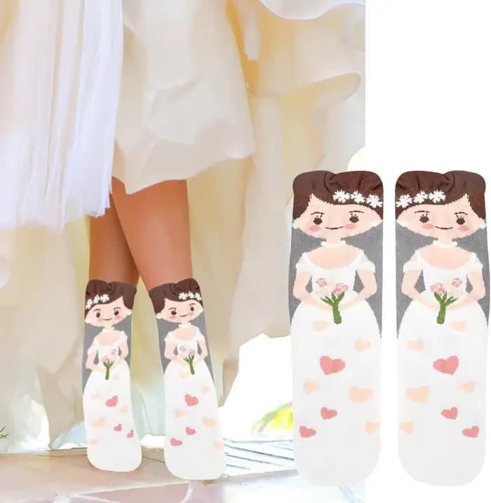 2 paires de chaussettes de mariage