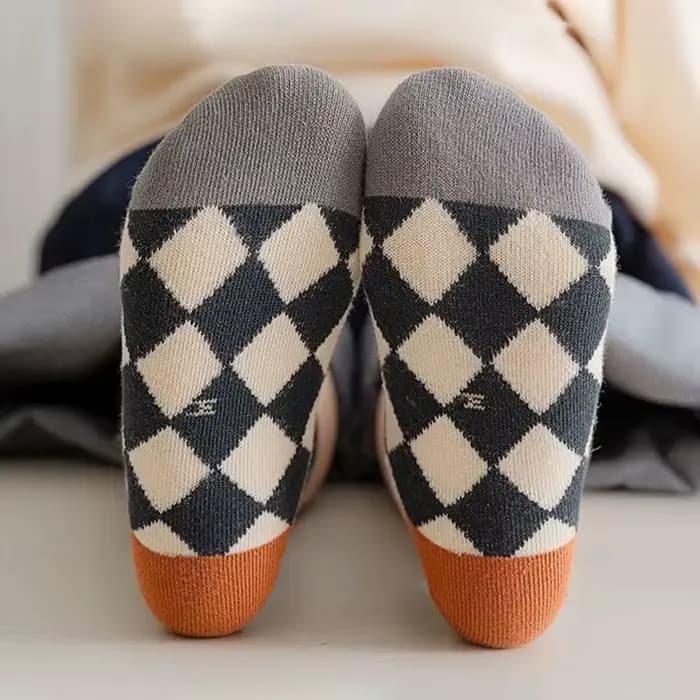 5 paires/lot mignon ours Plaid bébé chaussettes printemps automne doux coton enfants moyen Tube chaussettes pour garçons filles décontracté sport chaussette