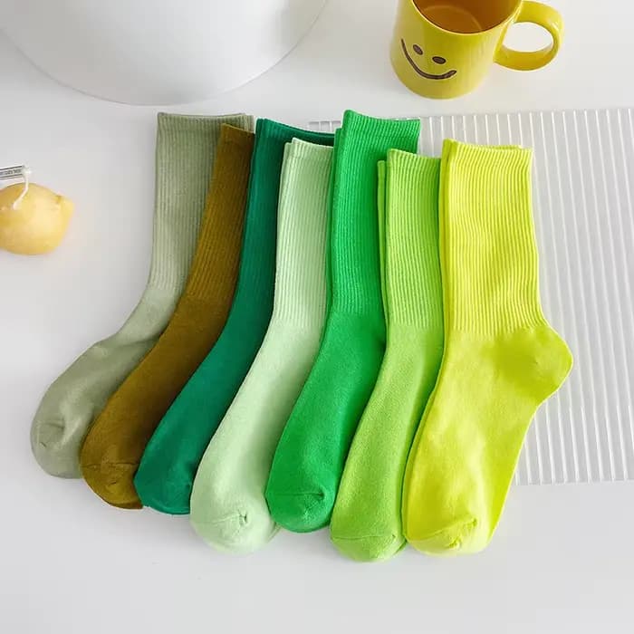 1 paire de chaussettes vertes pour femmes